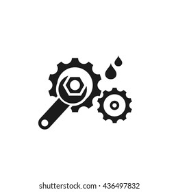 gears and wrench icon vector illustration eps10