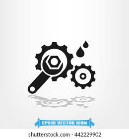 gears and wrench icon vector illustration eps10