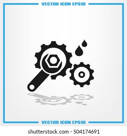 gears and wrench icon vector illustration eps10