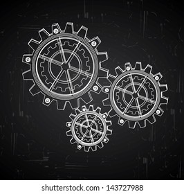 gears,design over black background vector illustration