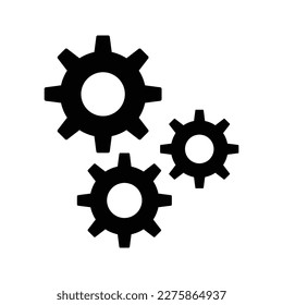 Gearsettings icon on white background