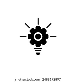 gear-shaped light bulb icon for web