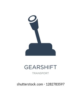 gearshift icon vector on white background, gearshift trendy filled icons from Transport collection, gearshift vector illustration