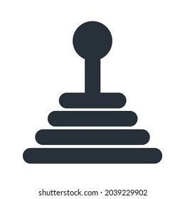 The gearshift lever. Manual transmission — a transmission in which the gearshift is organized by means of a mechanical drive. Vector illustration isolated on a white background for design and web.