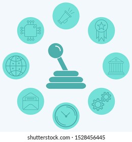 Gearshift vector icon sign symbol