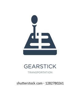 gearstick icon vector on white background, gearstick trendy filled icons from Transportation collection, gearstick vector illustration
