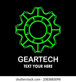 geartech vector logo template illustration.This logo suitable for business