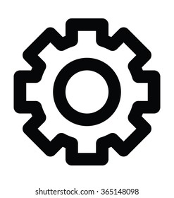 Gearwheel Bold Line Vector Icon 