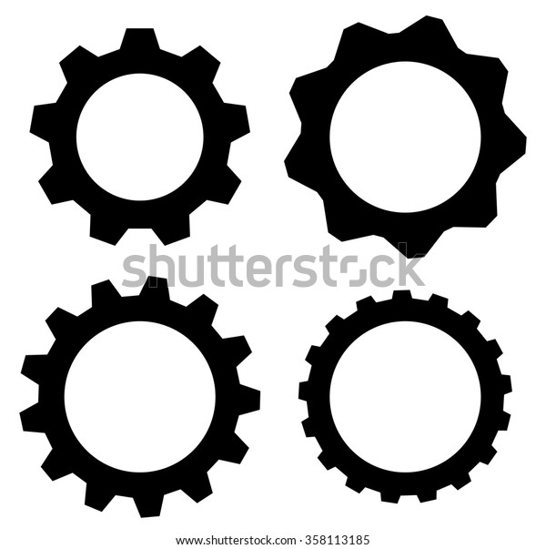 Gearwheel Cogwheel Gear Shapes Mechanics Industry Stock Vector (Royalty ...