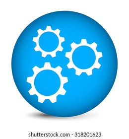 Gearwheel, gear vector icon, illustration for industrial, maintenance, development concepts. 