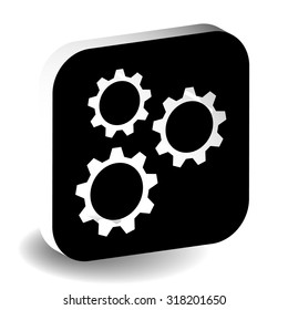 Gearwheel, gear vector icon, illustration for industrial, maintenance, development concepts. 