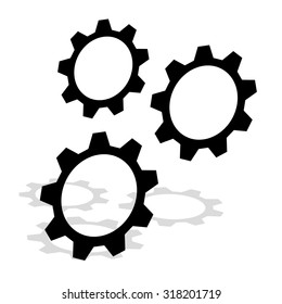 Gearwheel, gear vector icon, illustration for industrial, maintenance, development concepts. 