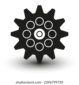 Icono de la rueda de la dirección. Ilustración vectorial. EPS 10.