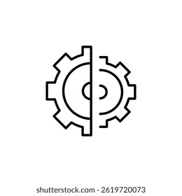 Gearwheel with Split Design Representing Innovation and Technology process
