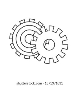 gearwheel tool isolated icon