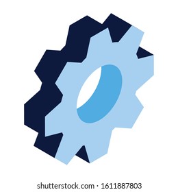 gearwheel tool on white background vector illustration design