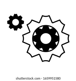 gearwheel tool on white background vector illustration design