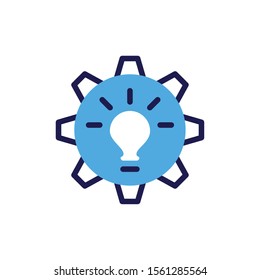 gearwheel tool in white background vector illustration design