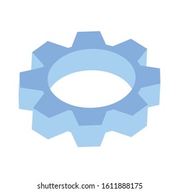 gearwheel tool in white background vector illustration design