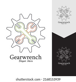 Gearwrench vector icon background template