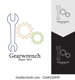 Gearwrench vector icon background template