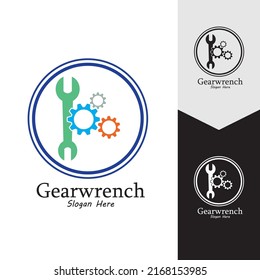 Gearwrench vector icon background template
