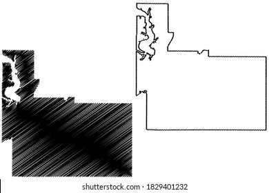 Geary County, Kansas (U.S. county, United States of America, USA, U.S., US) map vector illustration, scribble sketch Geary map