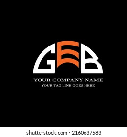 GEB letter logo creative design with vector graphic