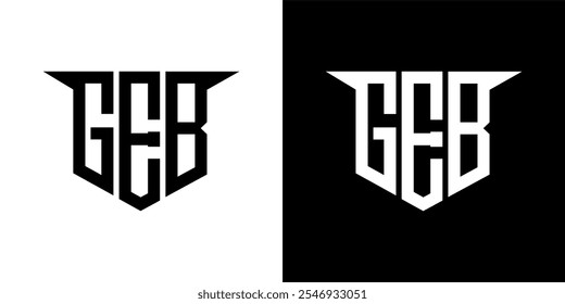 GEB letter logo design with white background in illustrator, vector logo modern alphabet font overlap style, calligraphy designs for logo, Poster, Invitation, etc.