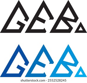 GEB Triangle logo design, icon, symbol, vector file 