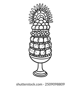 Gebogan bali, , fruit, handdrawn illustration