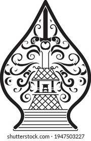 Gebyok Java Motive in Vector