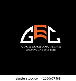 GEC letter logo creative design with vector graphic