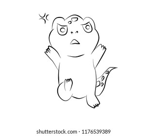 Gecko cartoon illustration design