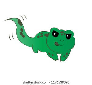 Gecko cartoon illustration design