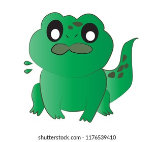 Gecko cartoon illustration design