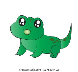 Gecko cartoon illustration design