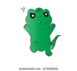 Gecko cartoon illustration design