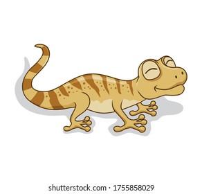 Gecko Cartoon Isolated Vector Image