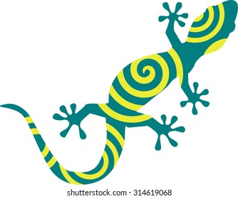 Gecko with circles