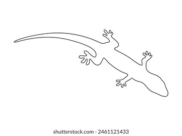 Gecko continuous single line drawing vector illustration 