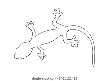 Gecko continuous single line drawing vector illustration 