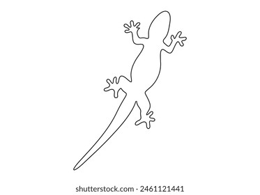 Gecko continuous single line drawing vector illustration 