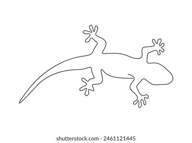 Gecko continuous single line drawing vector illustration 