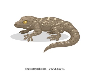 Gecko Exotic Animal Cartoon Illustration Vector