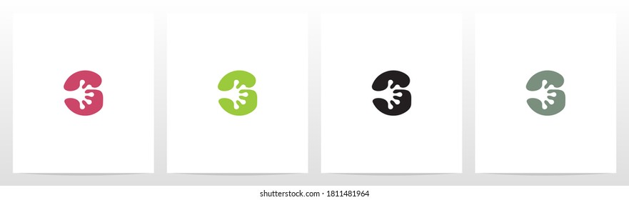 Gecko Feet On Letter Logo Design G