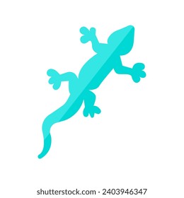 Gecko flat color vector icon, pixel perfect icon