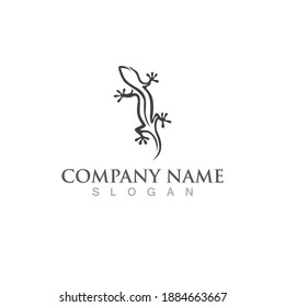 Gecko green logo vector animal