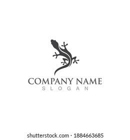 Gecko green logo vector animal