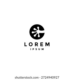 Gecko Mãos em Círculo Formando a Letra G Logo Design. Letra G com silhueta da mão de lagartixa dentro do design do logotipo.